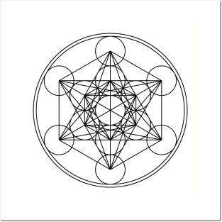 sacred geometry metatron's cube Posters and Art